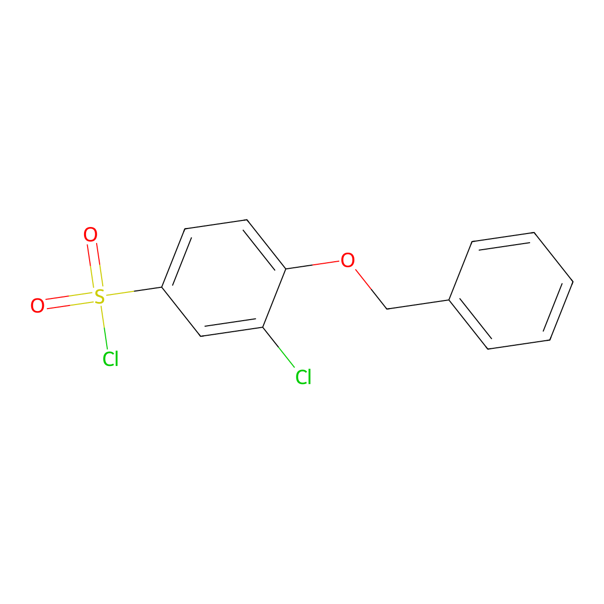 4-(Benzyloxy)-3-chlorobenzene-1-sulfonyl chloride molecular structure, CAS 1016699-86-7