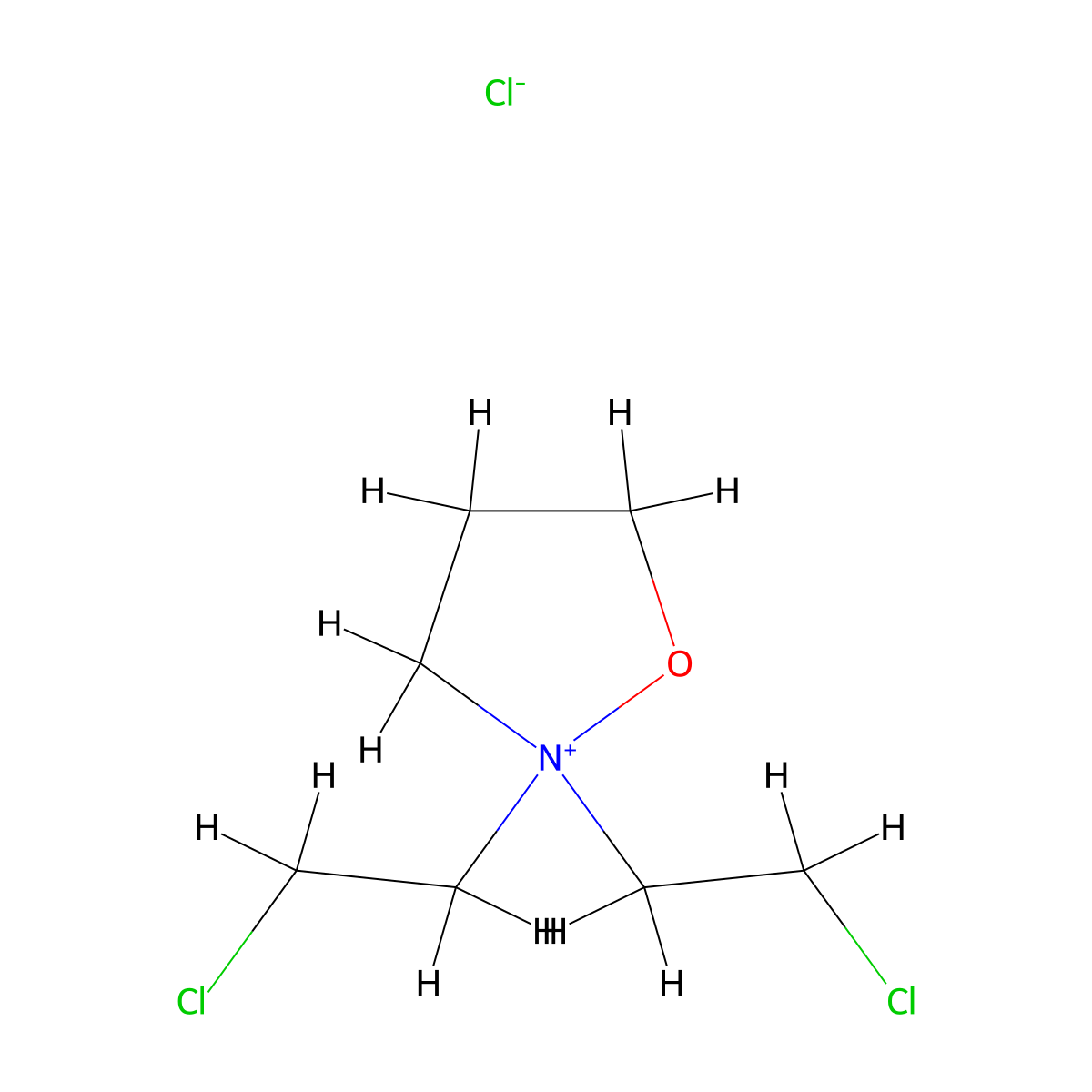 2,2-Bis(2-chloroethyl)-1,2-oxazolidin-2-ium chloride molecular structure, CAS 101670-72-8