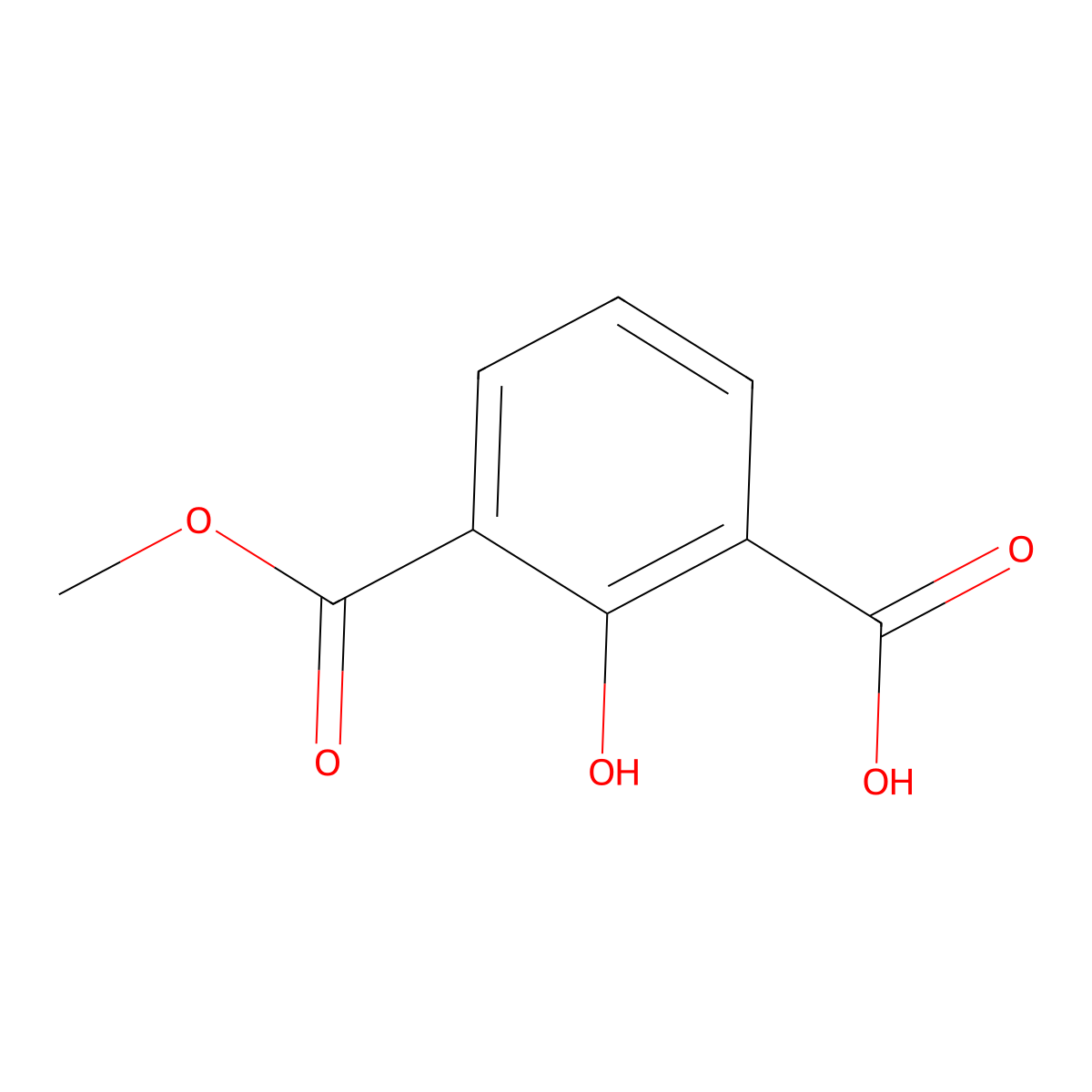 2-Hydroxy-3-(methoxycarbonyl)benzoic acid molecular structure, CAS 101670-85-3
