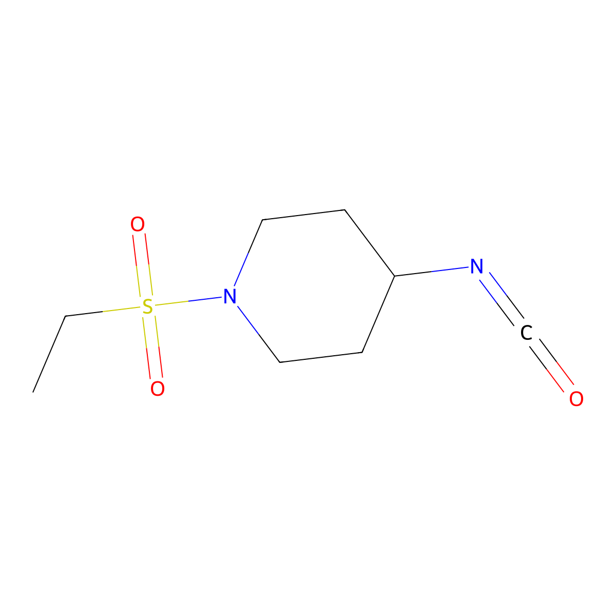 1-(Ethanesulfonyl)-4-isocyanatopiperidine molecular structure, CAS 1016700-11-0