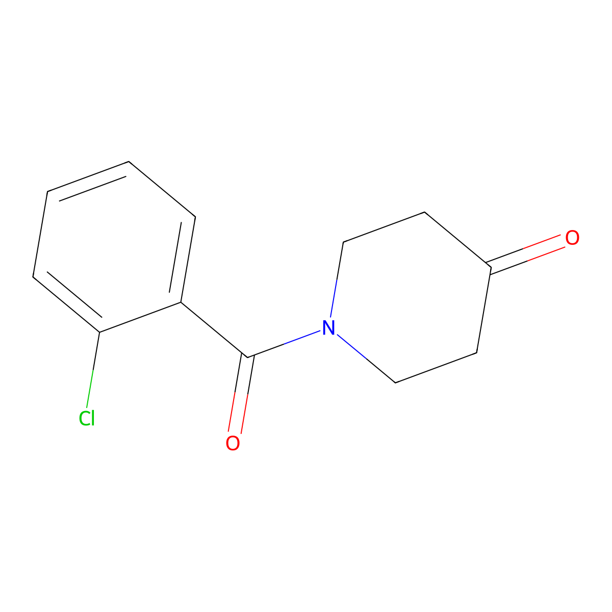1-(2-Chlorobenzoyl)piperidin-4-one molecular structure, CAS 1016700-87-0