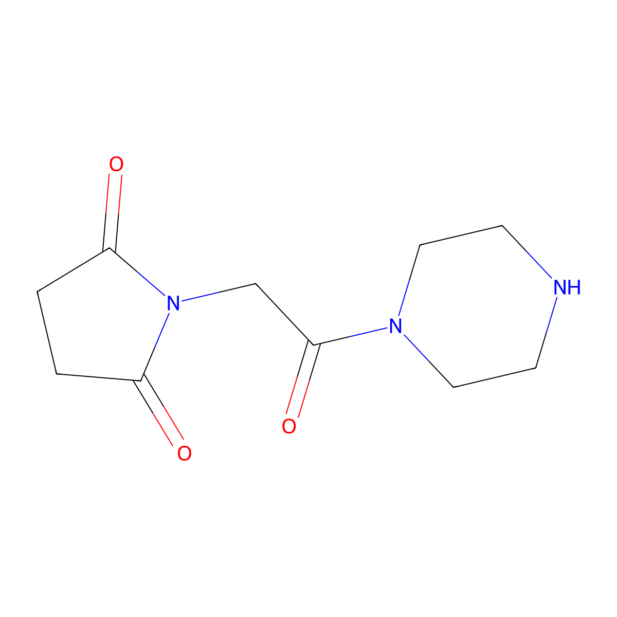 1-[2-Oxo-2-(piperazin-1-YL)ethyl]pyrrolidine-2,5-dione molecular structure, CAS 1016701-02-2