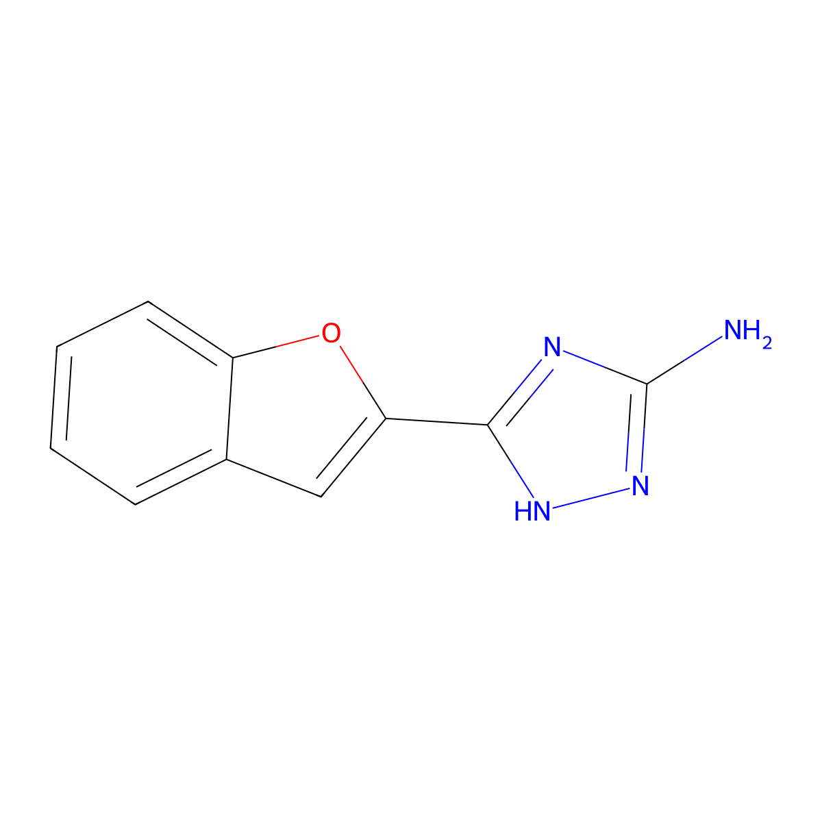 5-(1-benzofuran-2-yl)-4H-1,2,4-triazol-3-amine molecular structure, CAS 1016701-37-3
