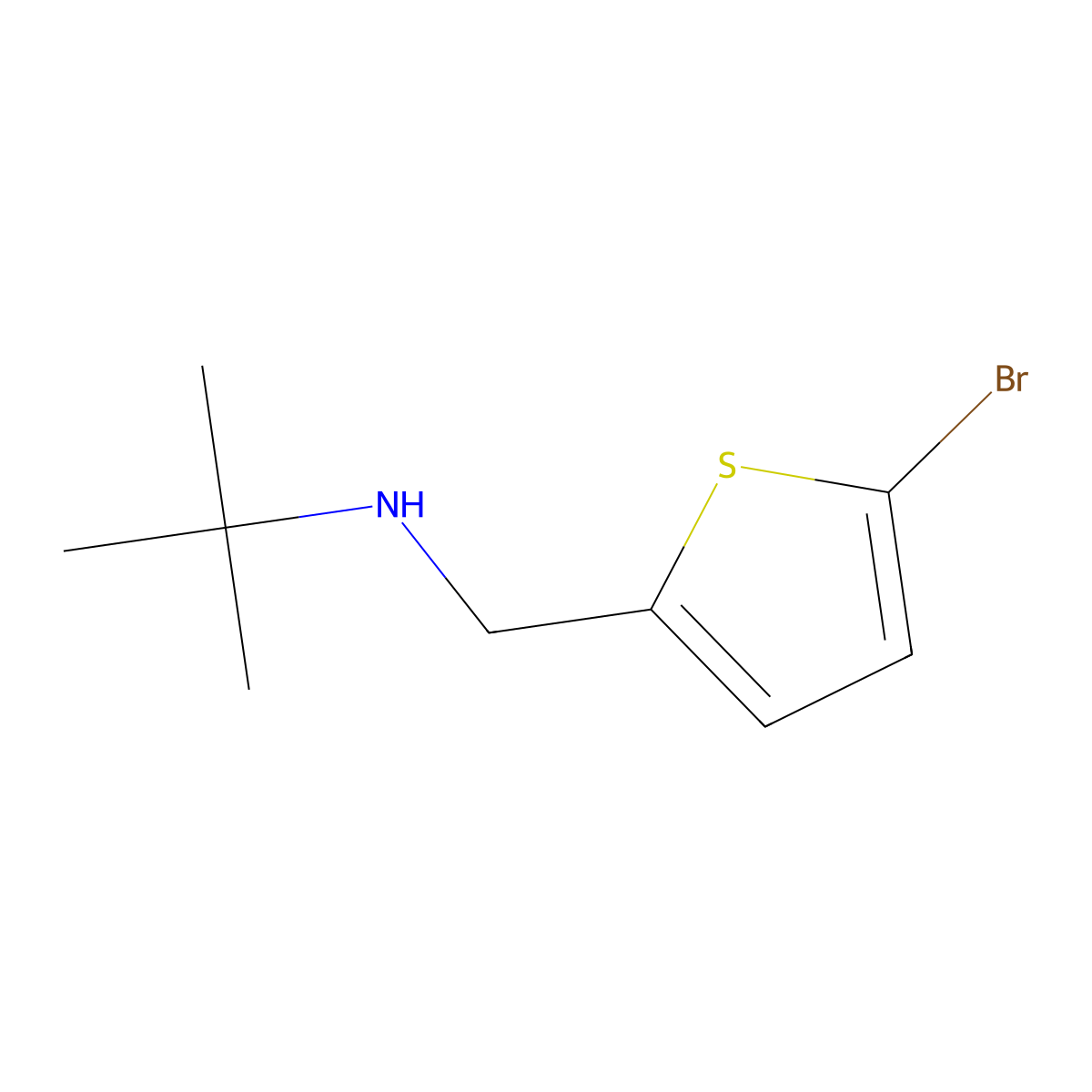 [(5-Bromothiophen-2-yl)methyl](tert-butyl)amine molecular structure, CAS 1016702-41-2