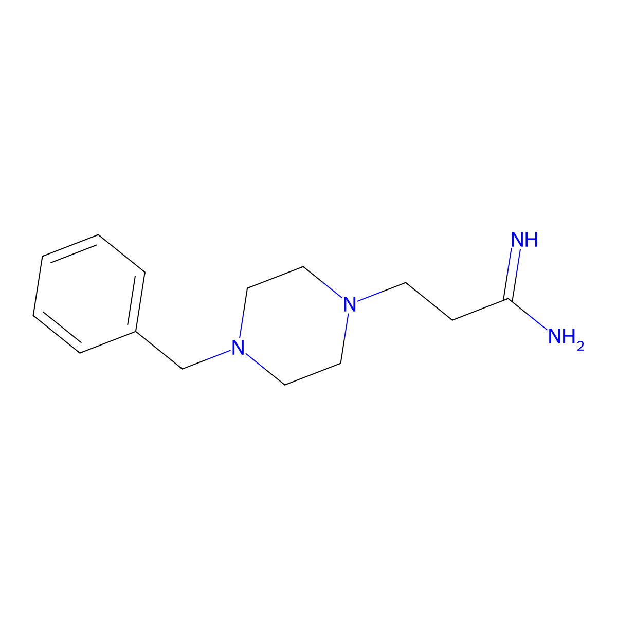 3-(4-Benzylpiperazin-1-yl)propanimidamide molecular structure, CAS 1016702-43-4