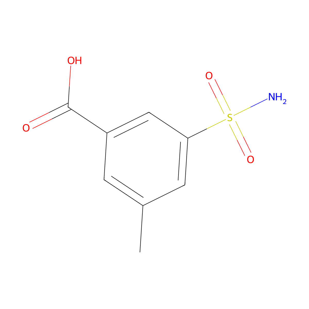 3-Methyl-5-sulfamoylbenzoic acid molecular structure, CAS 1016703-57-3