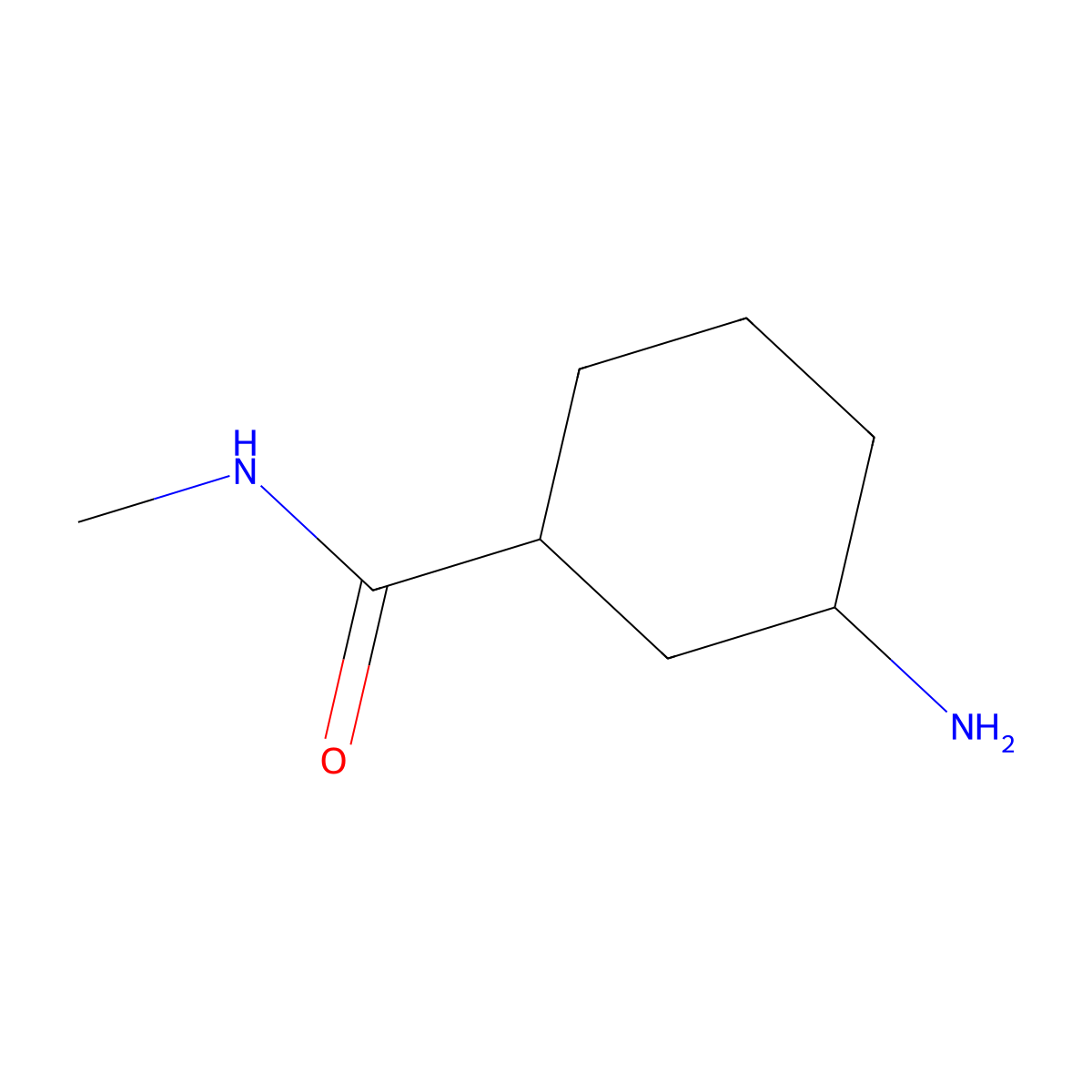 3-amino-N-methylcyclohexane-1-carboxamide molecular structure, CAS 1016703-86-8