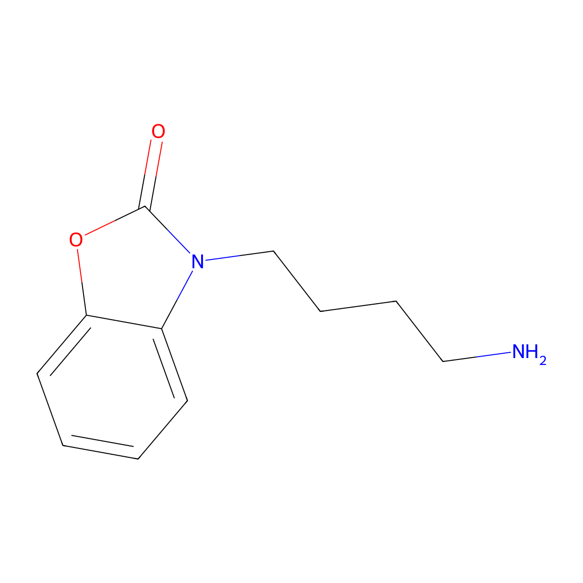 3-(4-Aminobutyl)-2,3-dihydro-1,3-benzoxazol-2-one molecular structure, CAS 1016704-18-9