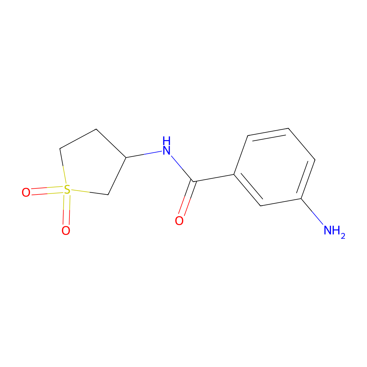 3-amino-N-(1,1-dioxidotetrahydrothiophen-3-yl)benzamide molecular structure, CAS 1016704-29-2