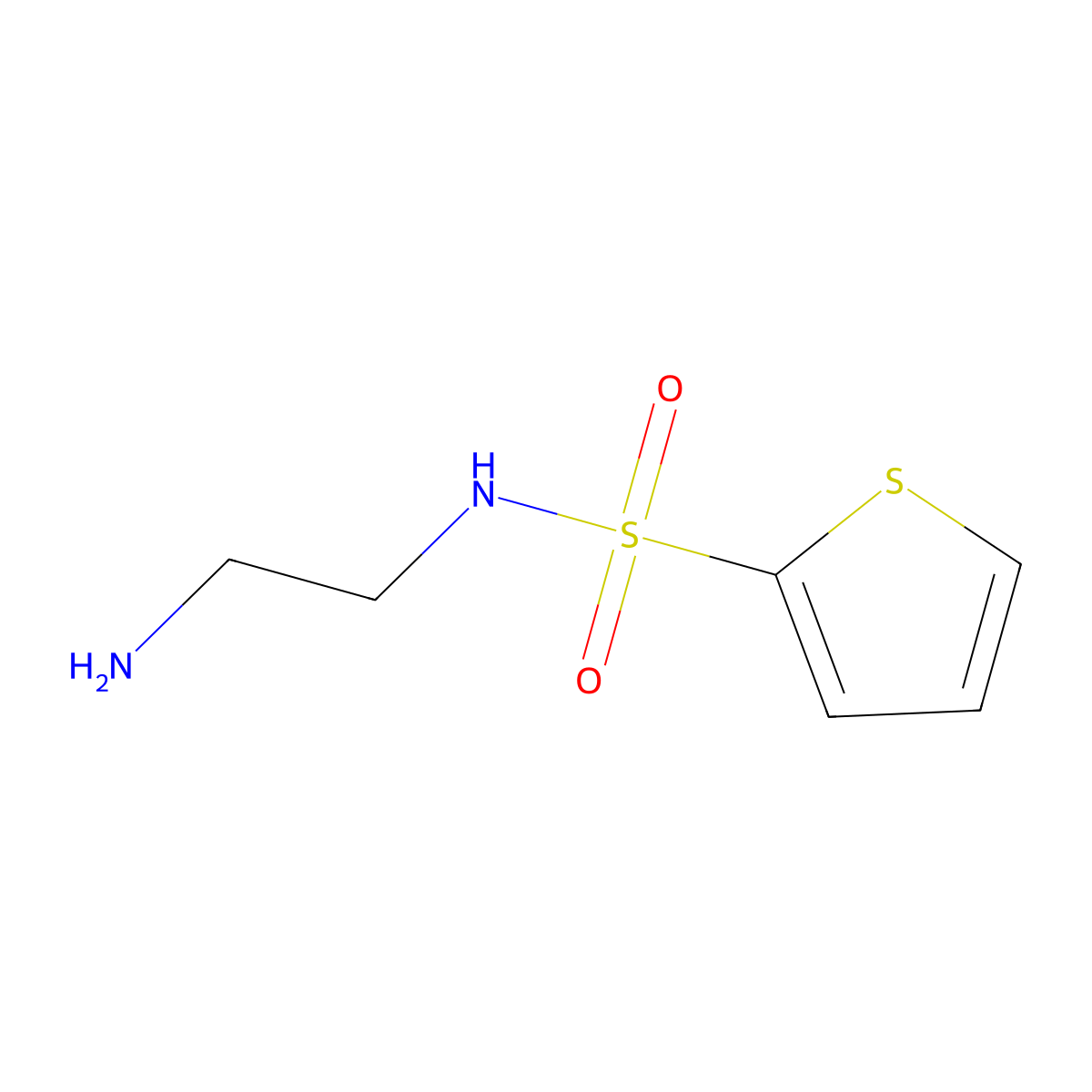 N-(2-Aminoethyl)thiophene-2-sulfonamide molecular structure, CAS 1016704-49-6