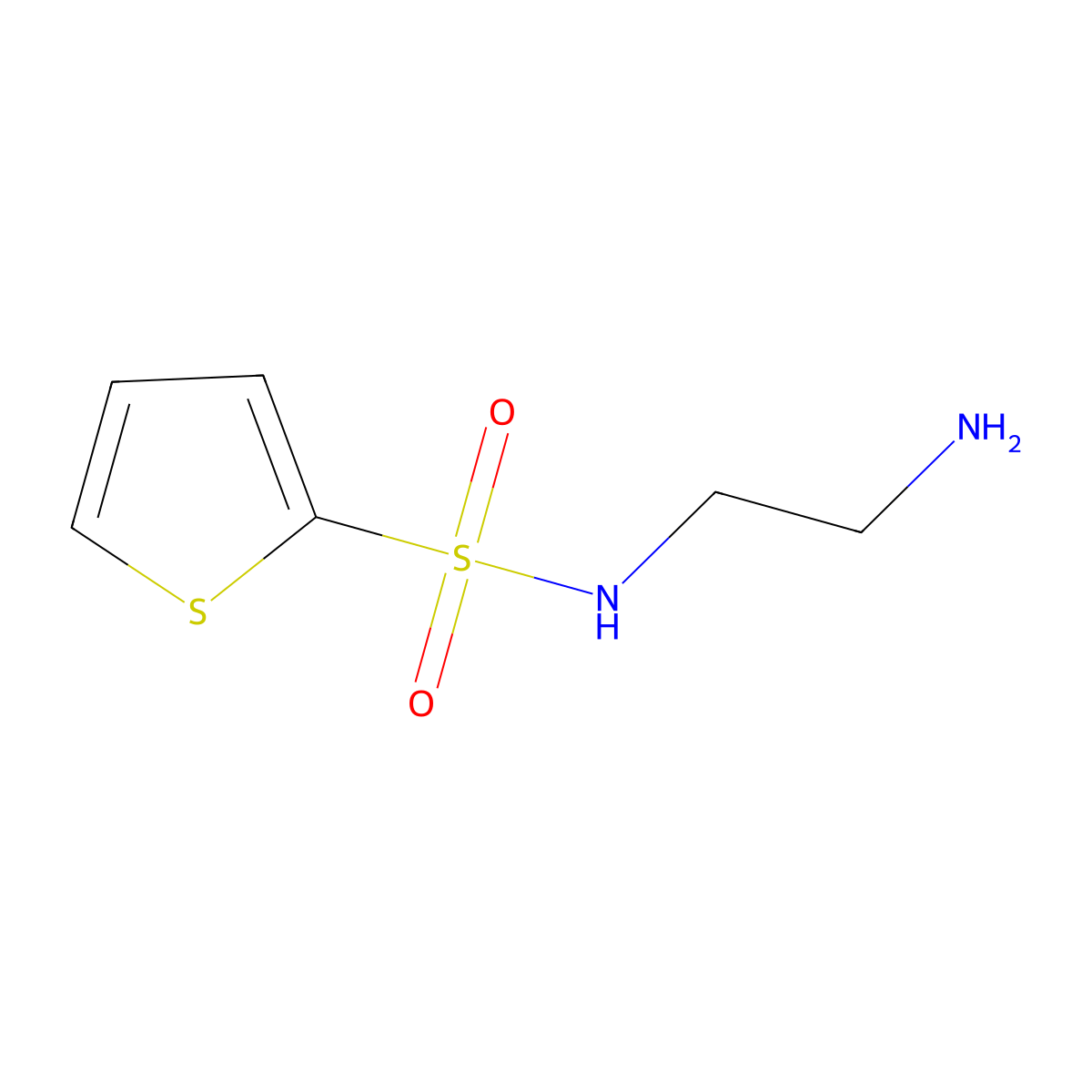 N-(2-Aminoethyl)thiophene-2-sulfonamide molecular structure, CAS 1016704-49-6