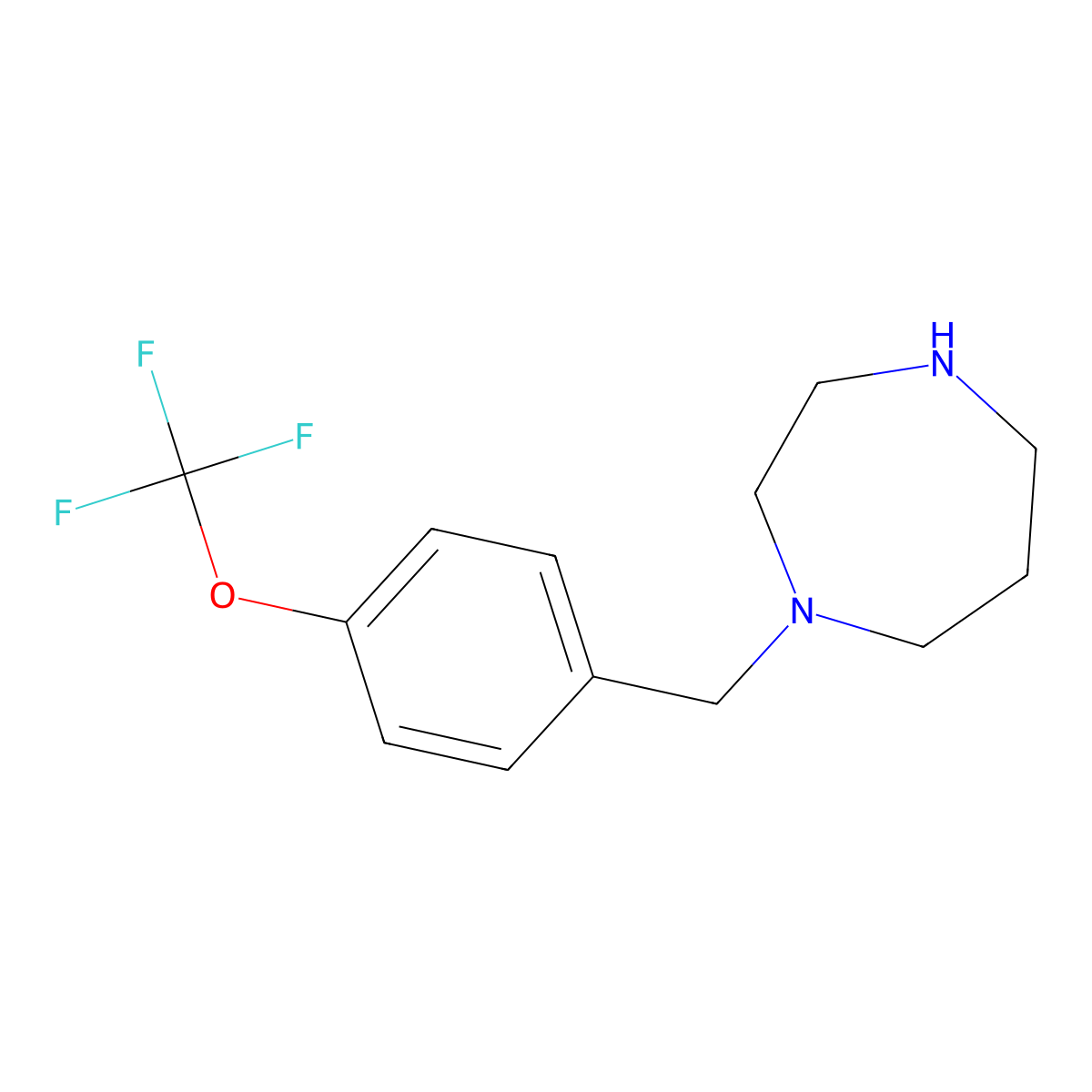 1-{[4-(Trifluoromethoxy)phenyl]methyl}-1,4-diazepane molecular structure, CAS 1016704-67-8