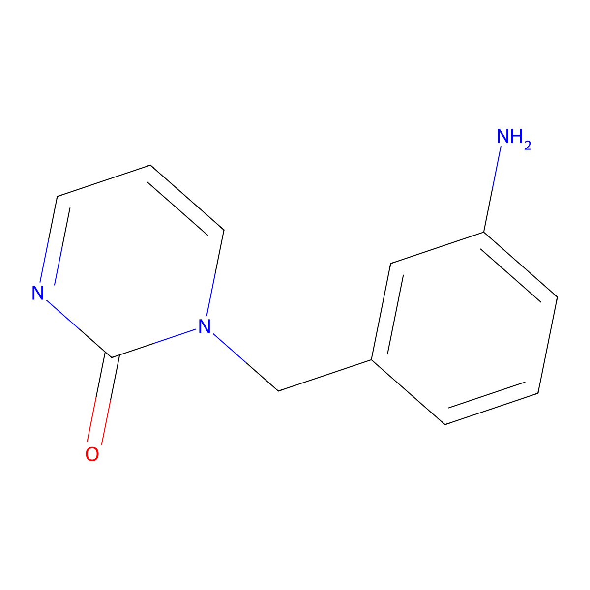 1-[(3-Aminophenyl)methyl]-1,2-dihydropyrimidin-2-one molecular structure, CAS 1016704-73-6