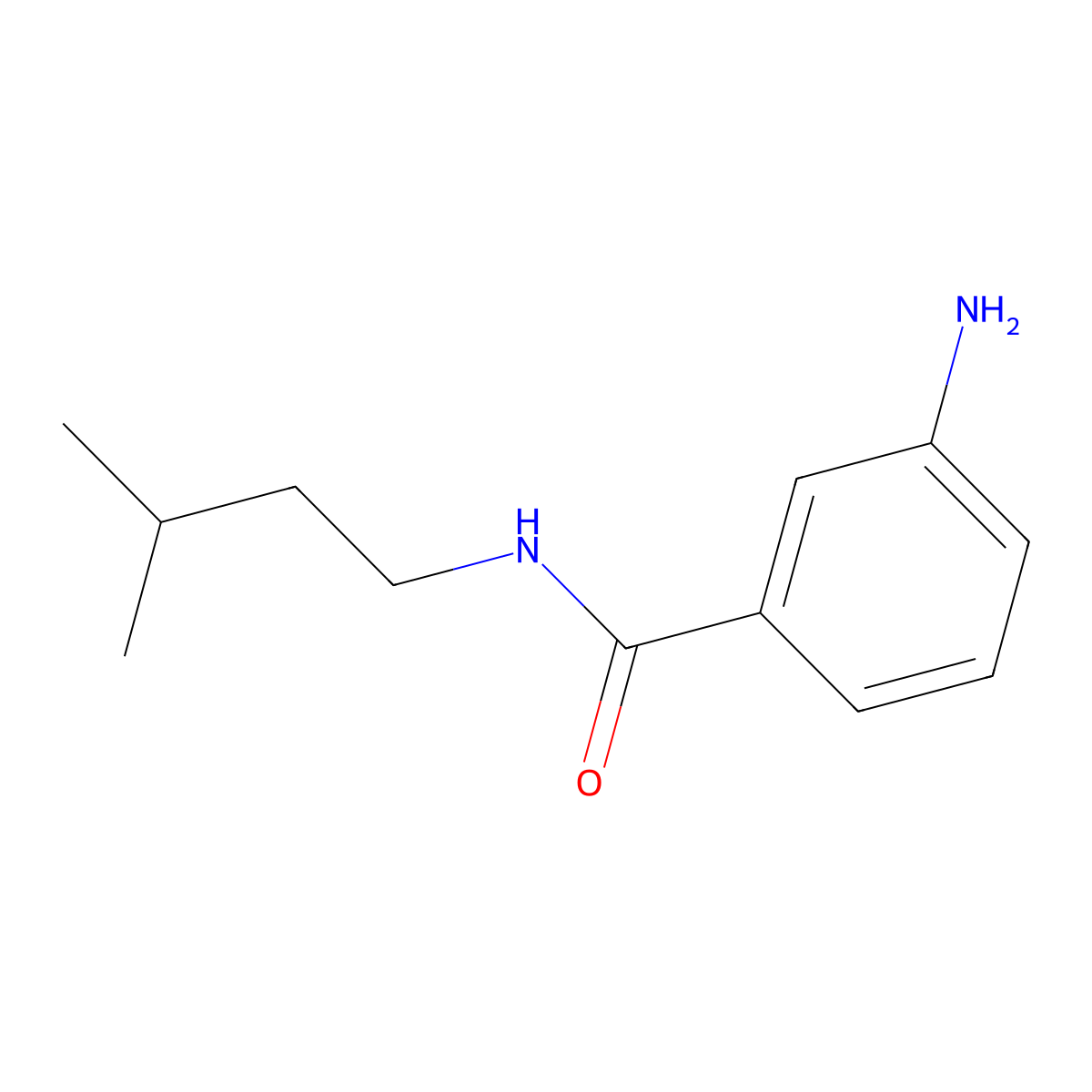 3-amino-N-isopentylbenzamide molecular structure, CAS 1016705-25-1
