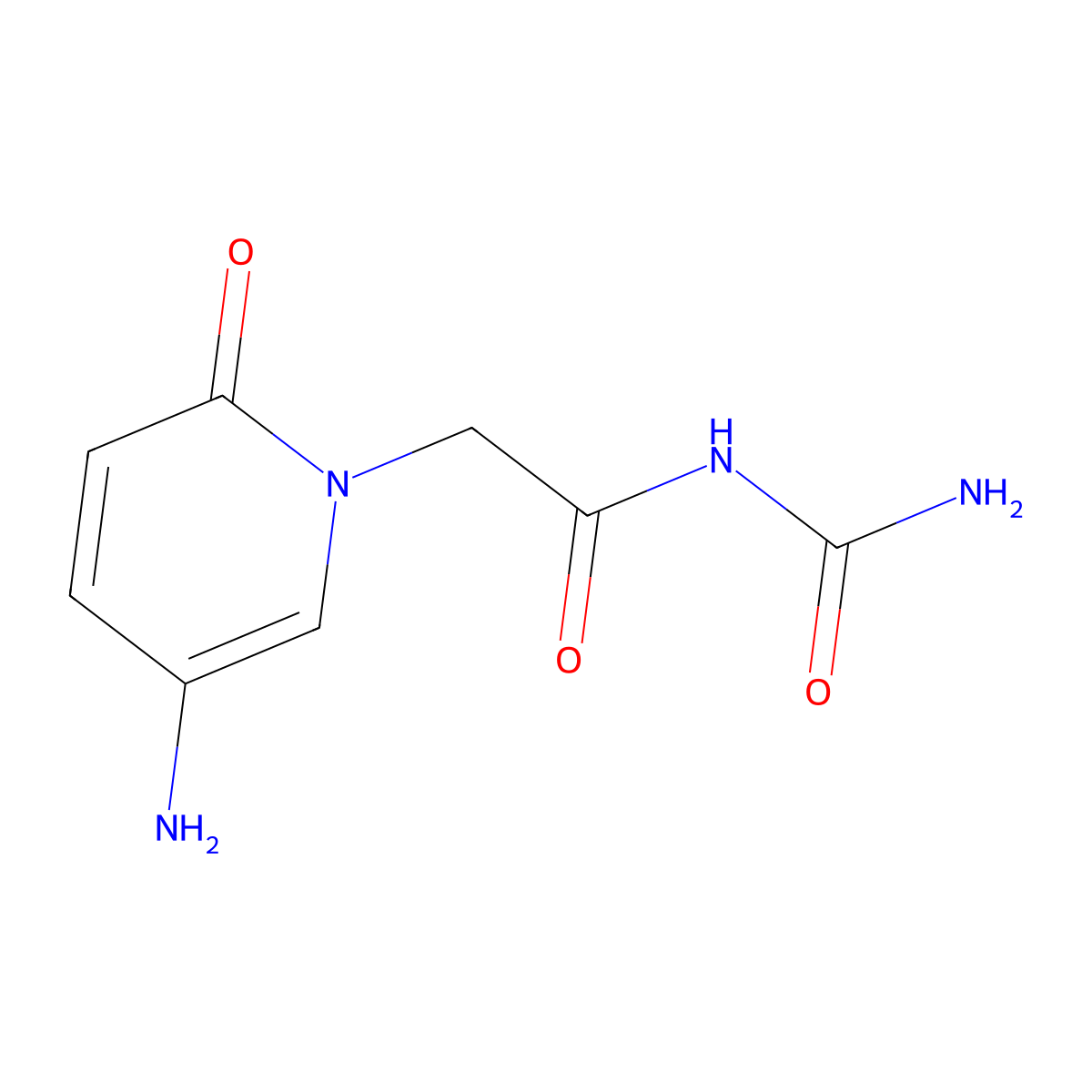 2-(5-Amino-2-oxopyridin-1(2h)-yl)-N-carbamoylacetamide molecular structure, CAS 1016705-34-2
