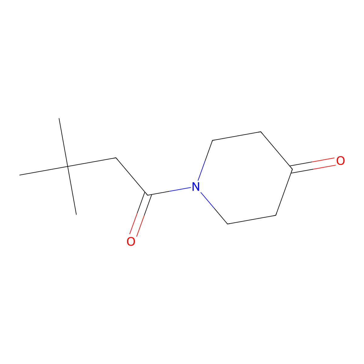 1-(3,3-Dimethylbutanoyl)piperidin-4-one molecular structure, CAS 1016705-45-5