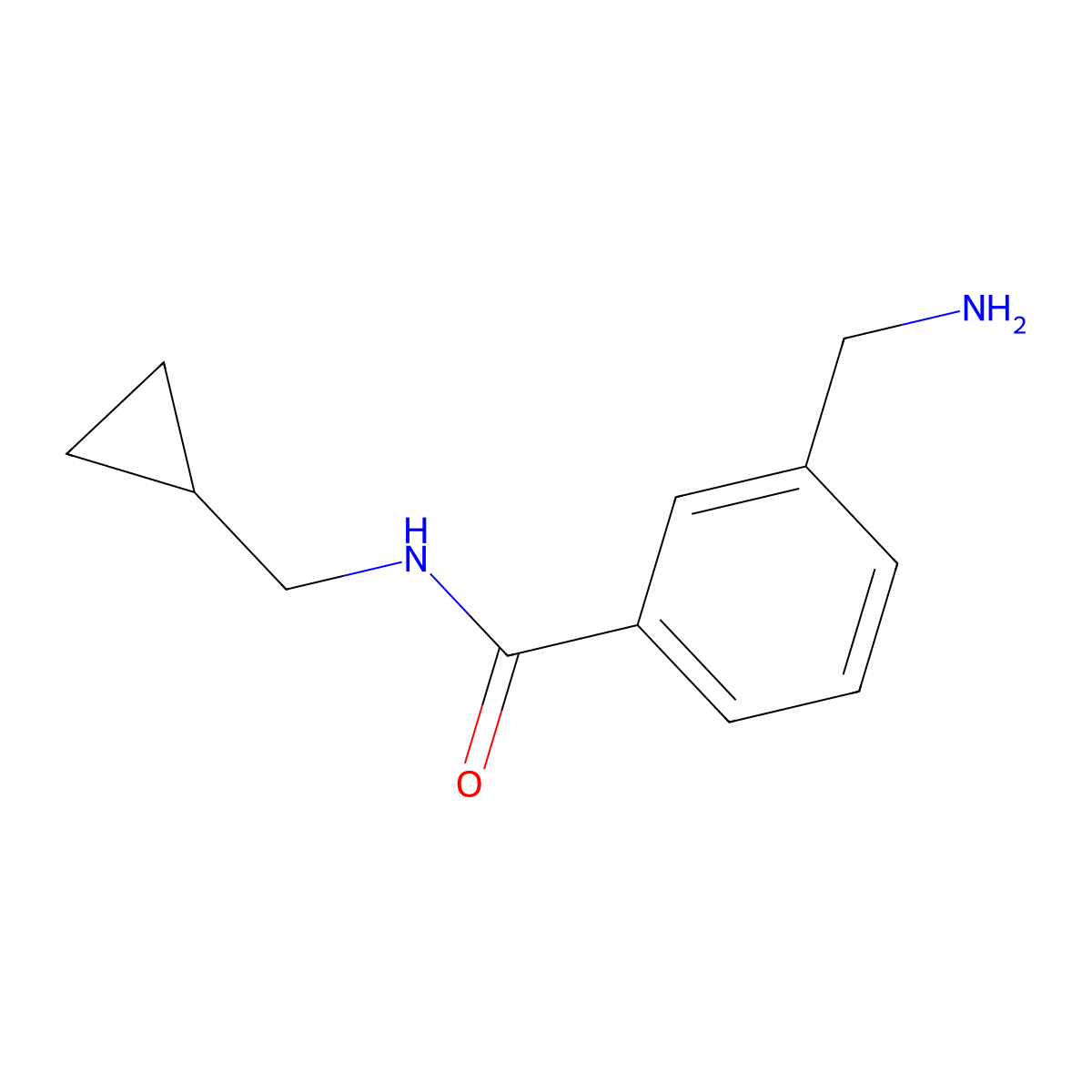 3-(Aminomethyl)-N-(cyclopropylmethyl)benzamide molecular structure, CAS 1016705-90-0