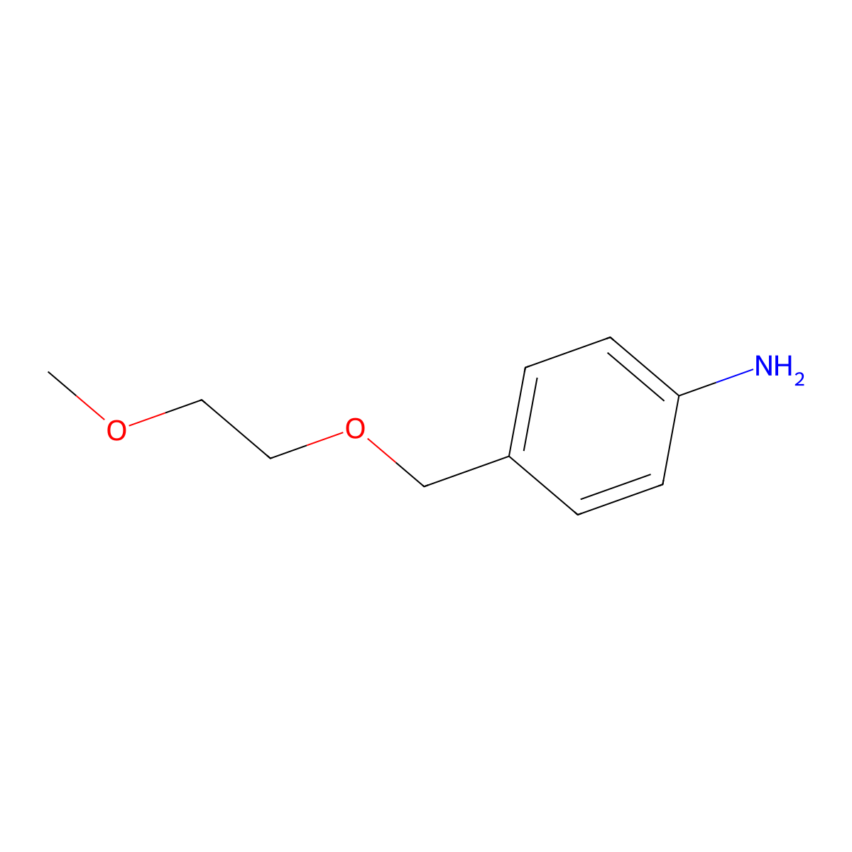 4-[(2-Methoxyethoxy)methyl]aniline molecular structure, CAS 1016706-42-5