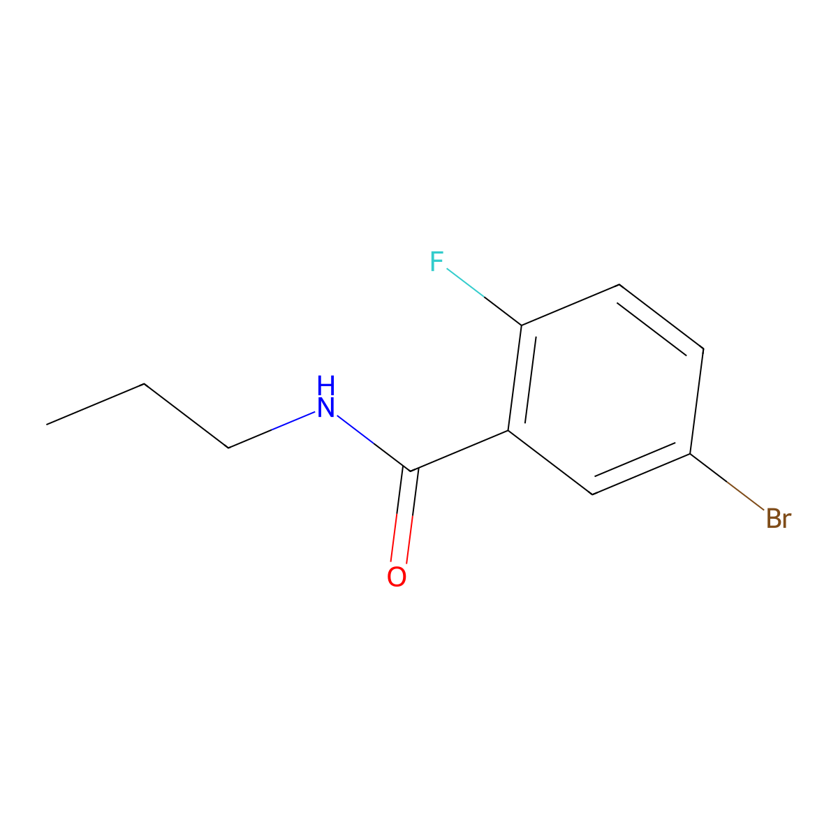 5-bromo-2-fluoro-N-propylbenzamide molecular structure, CAS 1016706-90-3