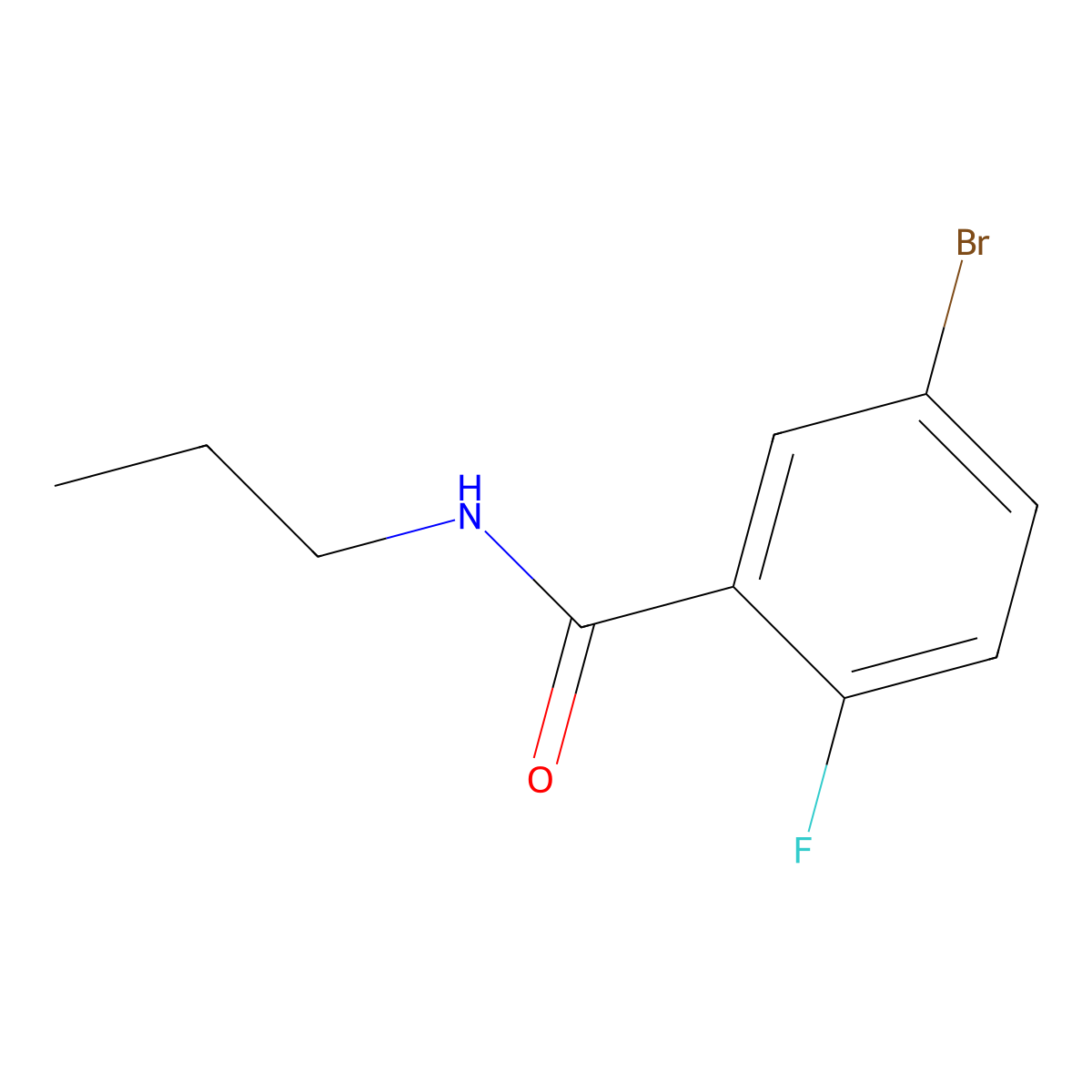 5-bromo-2-fluoro-N-propylbenzamide molecular structure, CAS 1016706-90-3