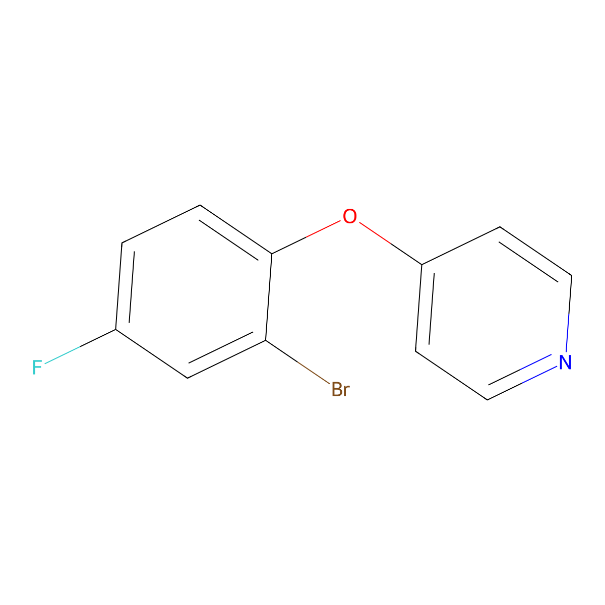 4-(2-Bromo-4-fluorophenoxy)pyridine molecular structure, CAS 1016707-67-7