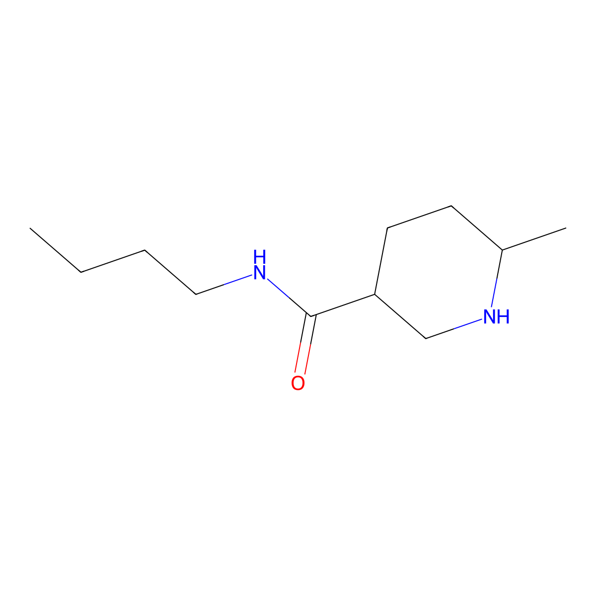 N-butyl-6-methylpiperidine-3-carboxamide molecular structure, CAS 1016707-83-7