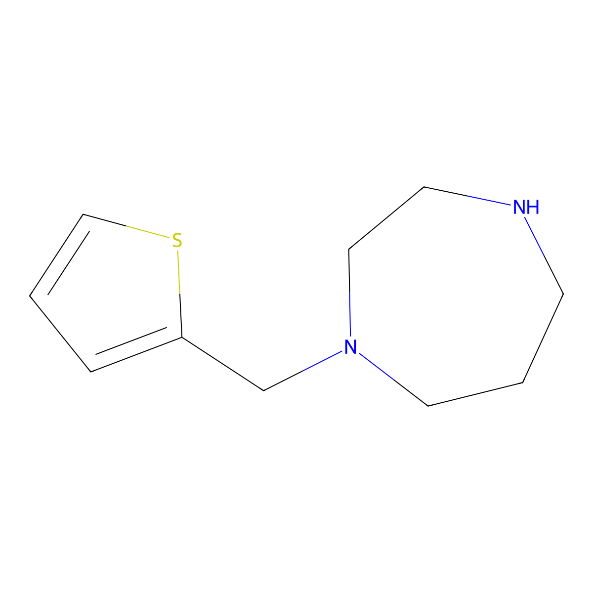 1-(Thiophen-2-ylmethyl)-1,4-diazepane molecular structure, CAS 1016707-96-2
