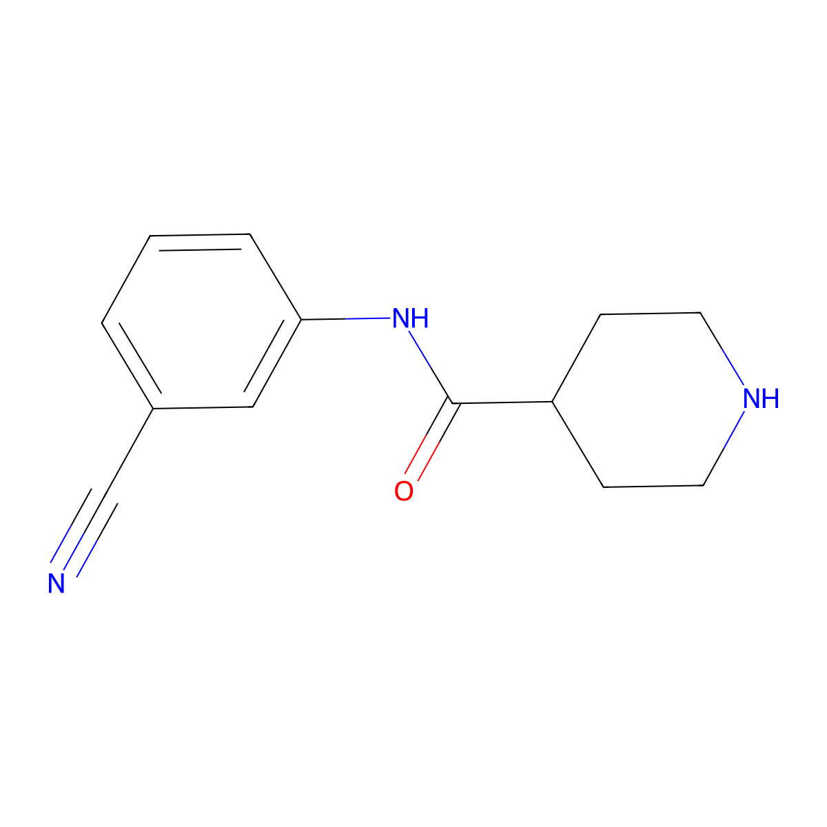 N-(3-Cyanophenyl)piperidine-4-carboxamide molecular structure, CAS 1016708-56-7