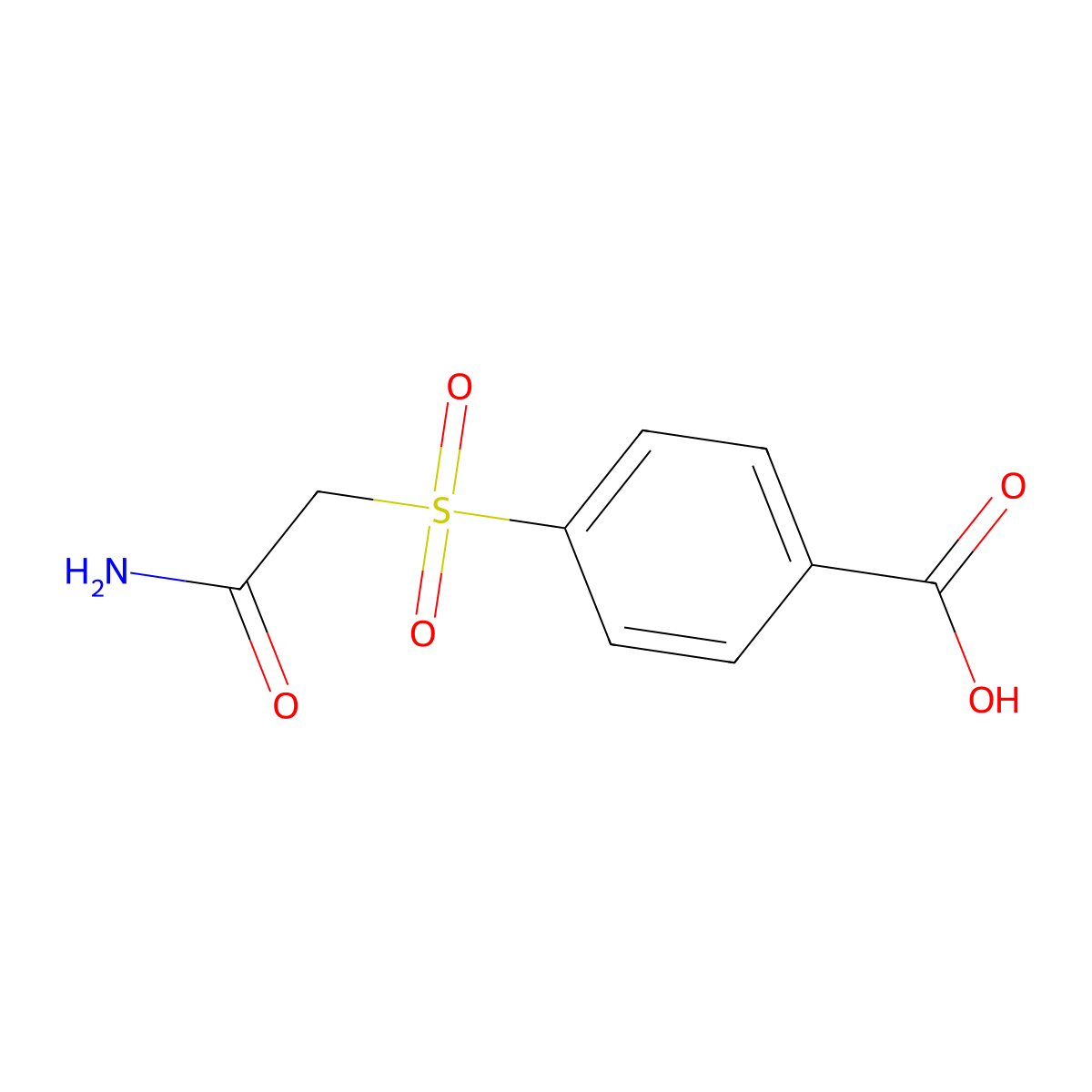 4-(Carbamoylmethanesulfonyl)benzoic acid molecular structure, CAS 1016709-80-0