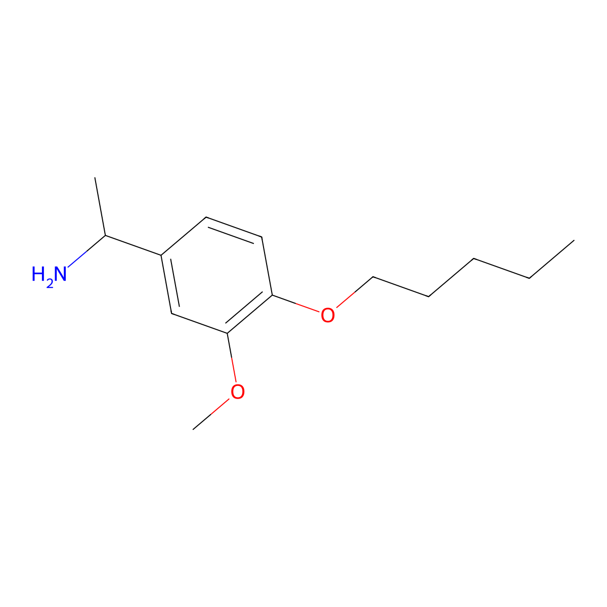 1-[3-Methoxy-4-(pentyloxy)phenyl]ethan-1-amine molecular structure, CAS 1016710-62-5