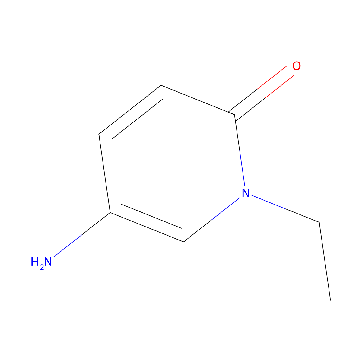 5-Amino-1-ethyl-1,2-dihydropyridin-2-one molecular structure, CAS 1016710-71-6