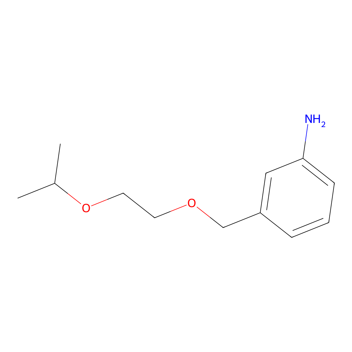 3-{[2-(Propan-2-yloxy)ethoxy]methyl}aniline molecular structure, CAS 1016711-52-6