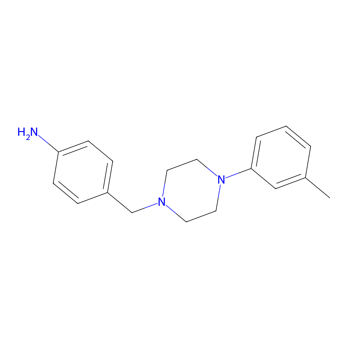 4-{[4-(3-Methylphenyl)piperazin-1-yl]methyl}aniline molecular structure, CAS 1016711-90-2