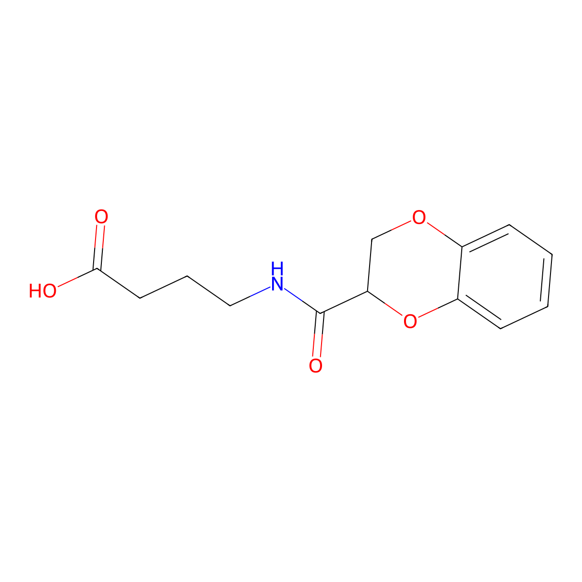 4-[(2,3-Dihydro-1,4-benzodioxin-2-YL)formamido]butanoic acid molecular structure, CAS 1016712-97-2