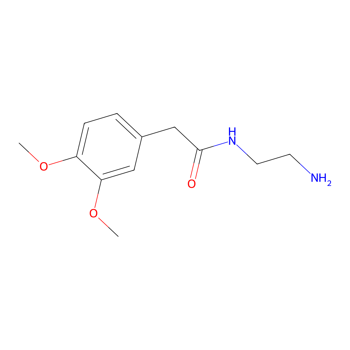 N-(2-Aminoethyl)-2-(3,4-dimethoxyphenyl)acetamide molecular structure, CAS 1016713-15-7