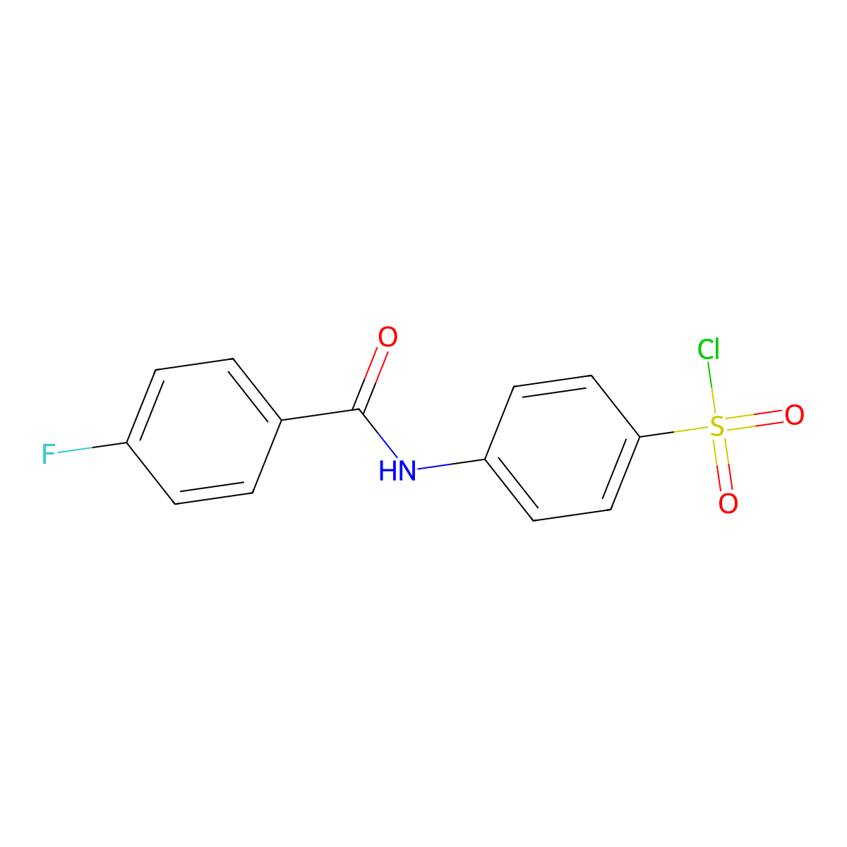 4-(4-Fluorobenzamido)benzene-1-sulfonyl chloride molecular structure, CAS 1016713-31-7