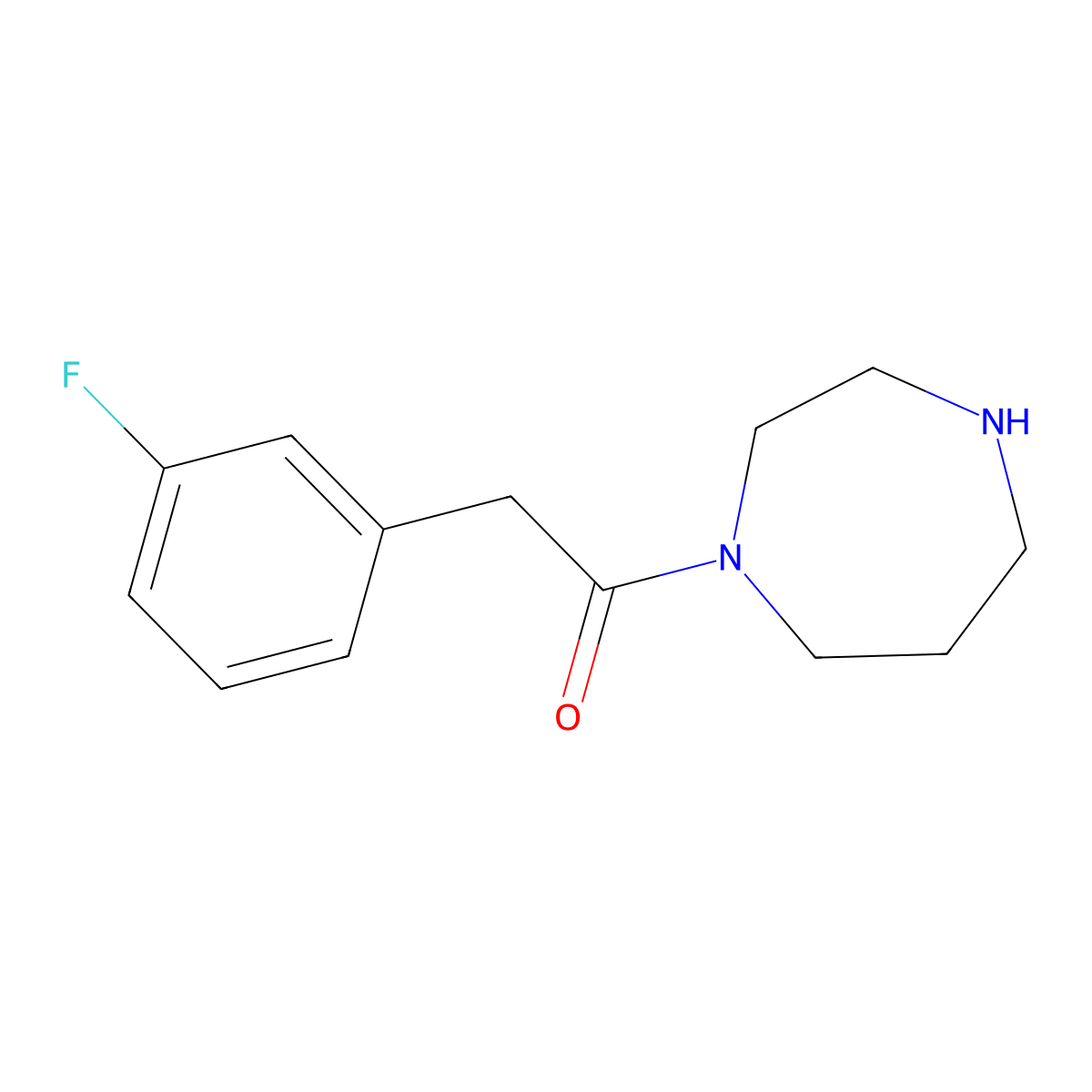 1-(1,4-Diazepan-1-yl)-2-(3-fluorophenyl)ethan-1-one molecular structure, CAS 1016713-62-4