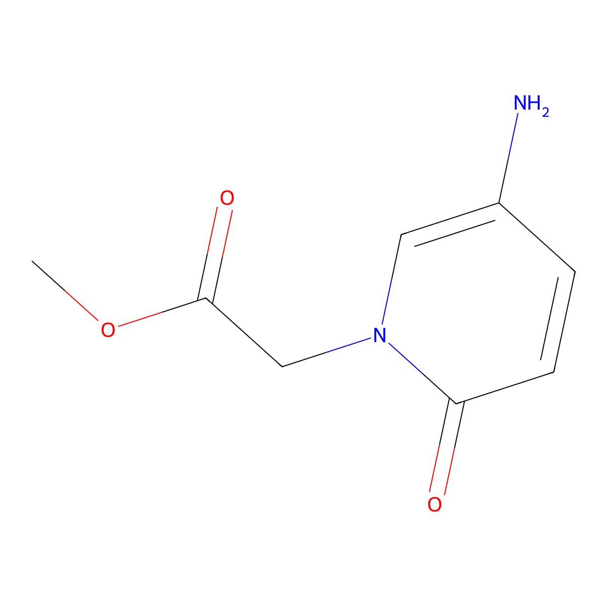 Methyl 2-(5-amino-2-oxo-1,2-dihydropyridin-1-yl)acetate molecular structure, CAS 1016714-22-9