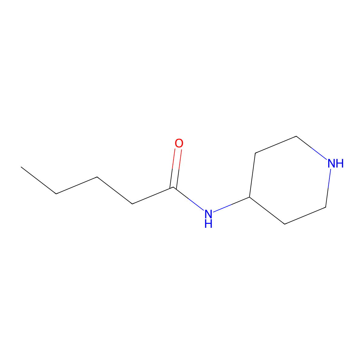 N-(Piperidin-4-YL)pentanamide molecular structure, CAS 1016715-15-3