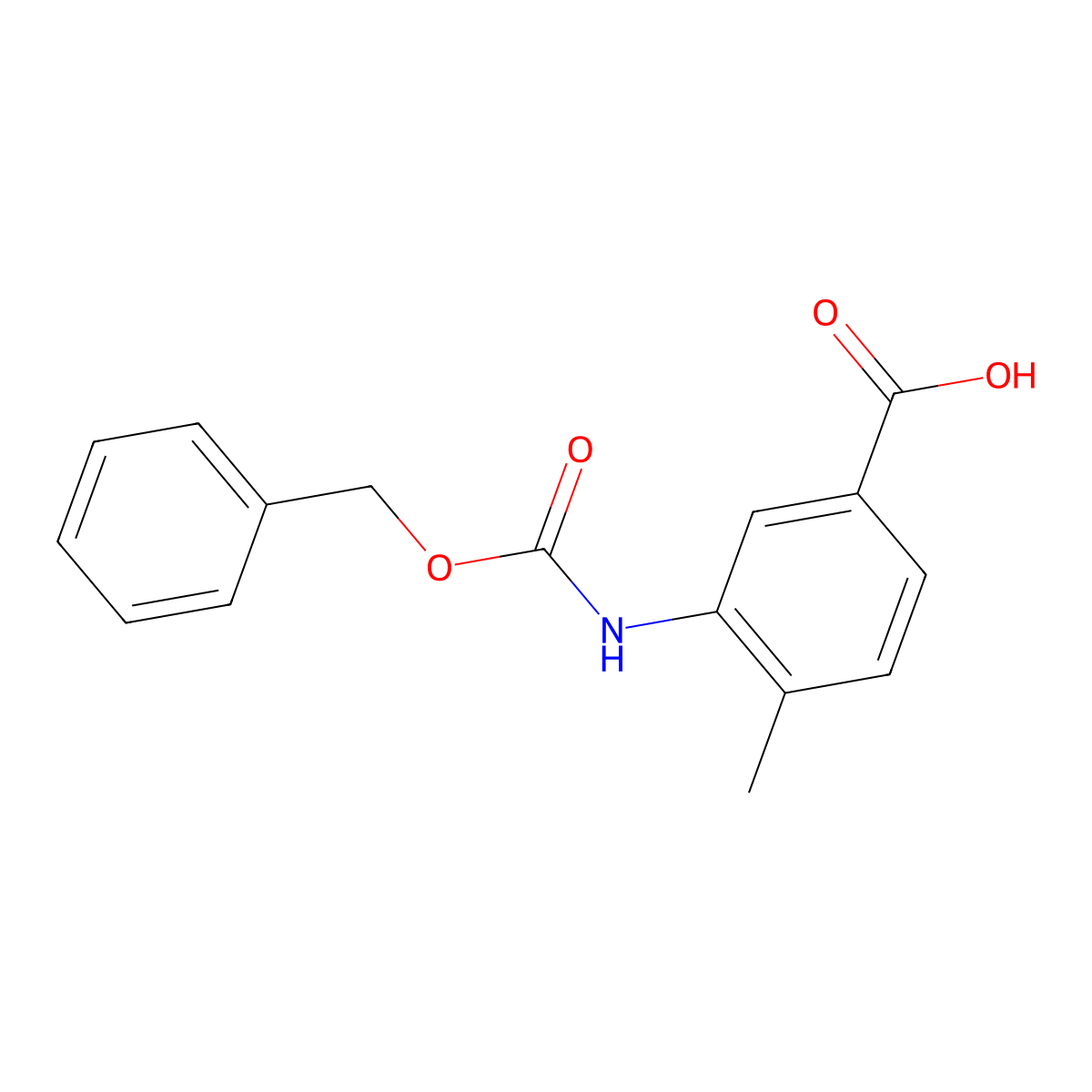 3-{[(Benzyloxy)carbonyl]amino}-4-methylbenzoic acid molecular structure, CAS 1016716-69-0