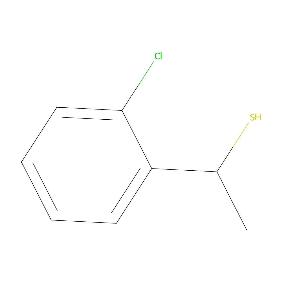 1-(2-Chlorophenyl)ethane-1-thiol molecular structure, CAS 1016716-81-6