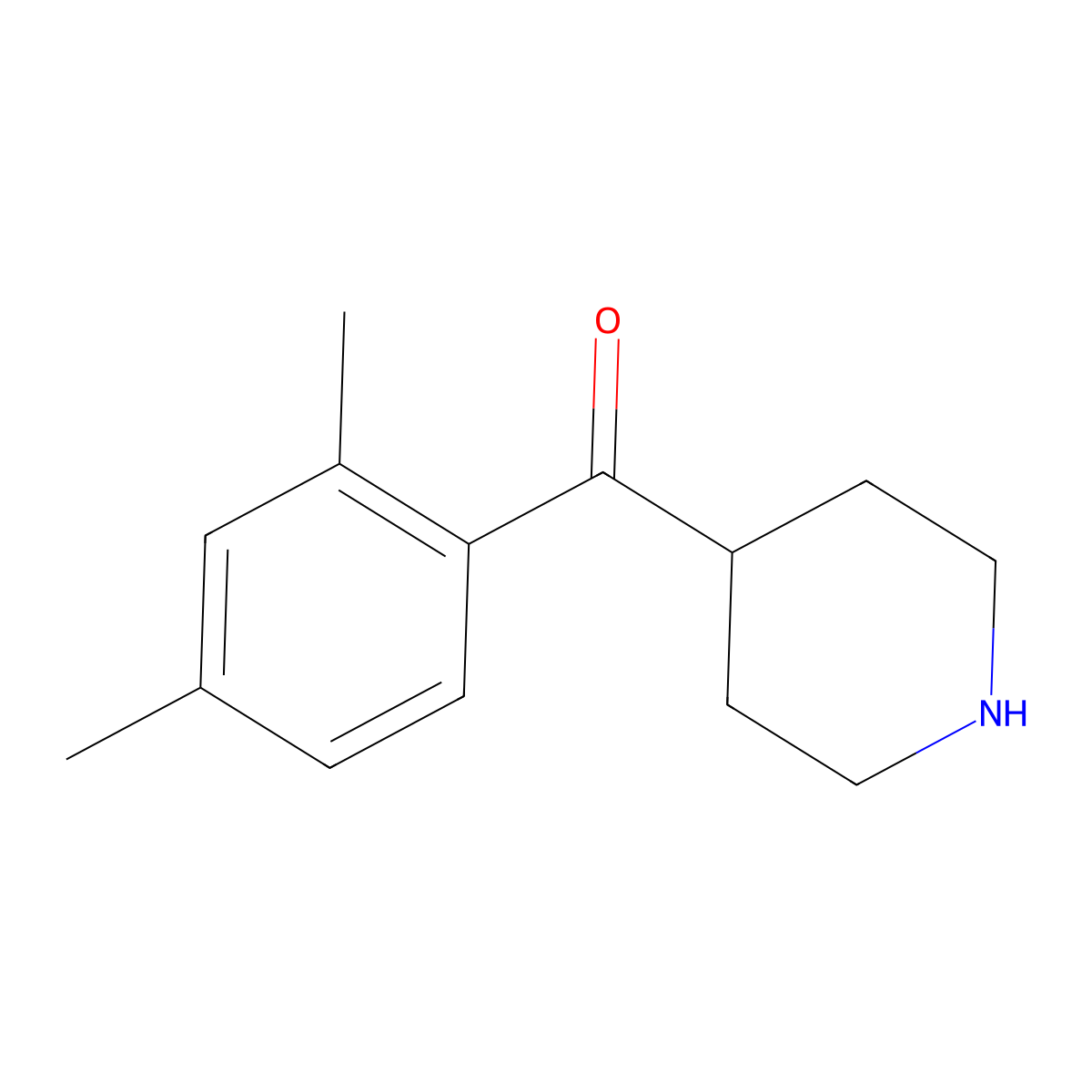 4-(2,4-Dimethylbenzoyl)piperidine molecular structure, CAS 1016717-36-4