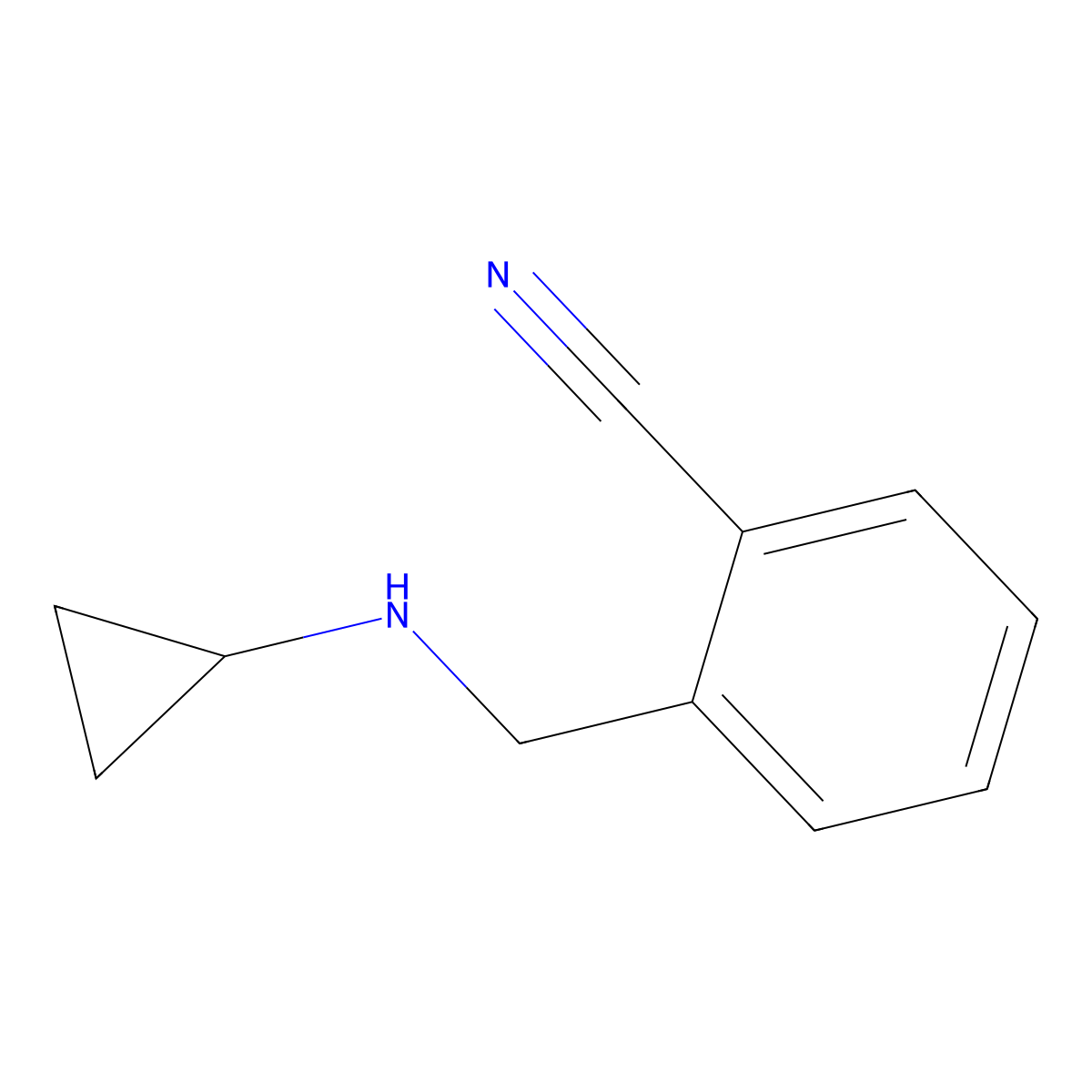 2-Cyclopropylaminomethyl-benzonitrile molecular structure, CAS 1016717-55-7