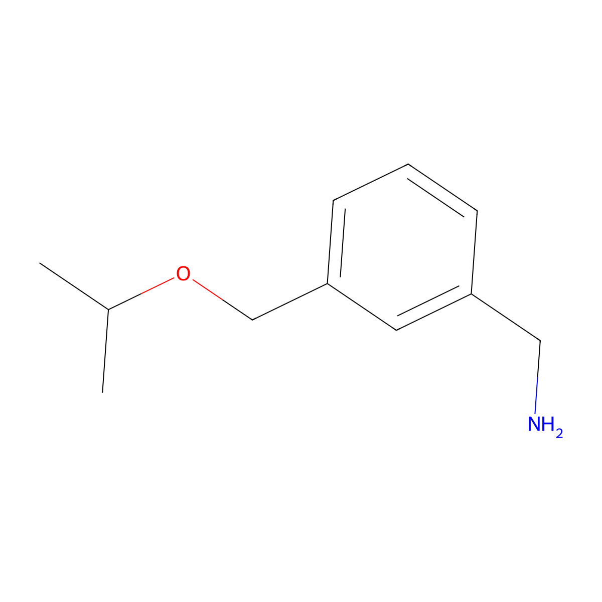 {3-[(Propan-2-yloxy)methyl]phenyl}methanamine molecular structure, CAS 1016717-61-5