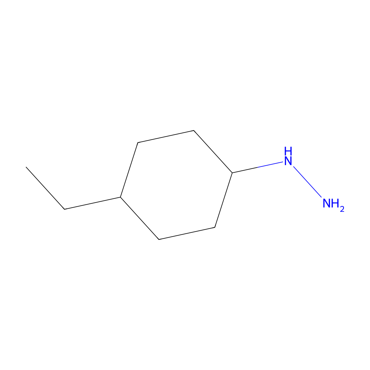 (4-Ethylcyclohexyl)hydrazine molecular structure, CAS 1016718-51-6