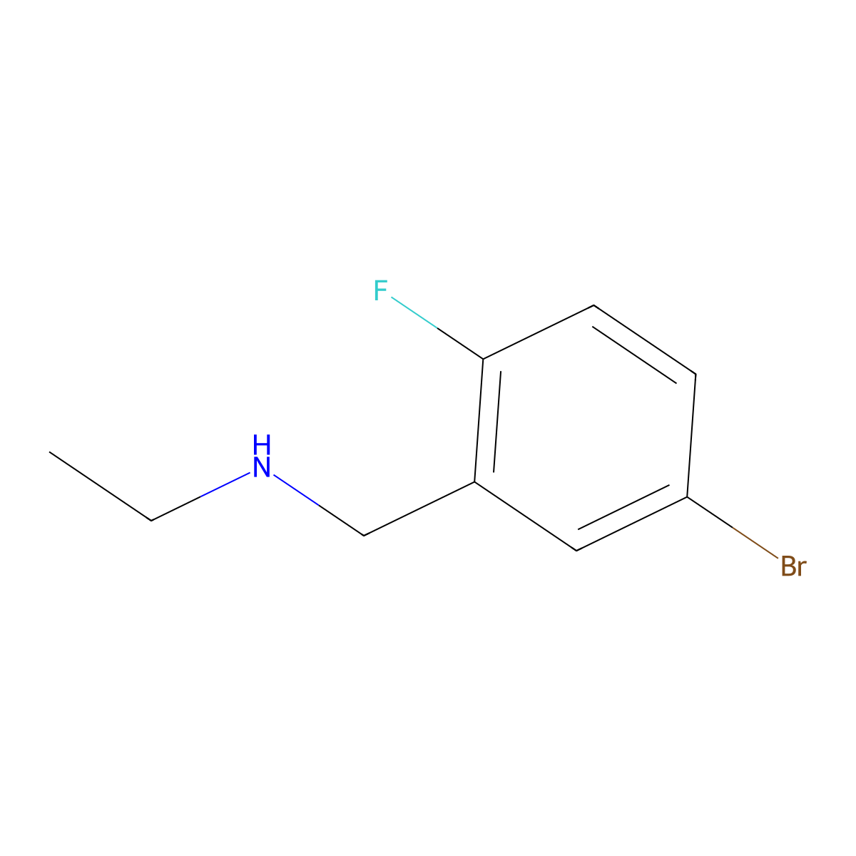 N-(5-Bromo-2-fluorobenzyl)ethanamine molecular structure, CAS 1016718-58-3