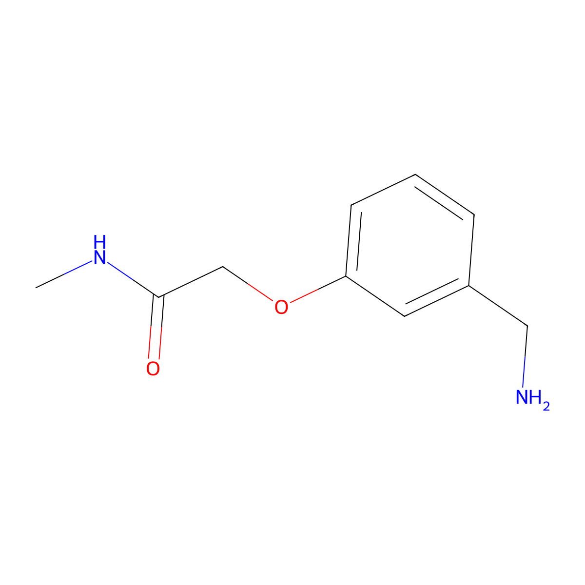 2-[3-(aminomethyl)phenoxy]-N-methylacetamide molecular structure, CAS 1016718-86-7