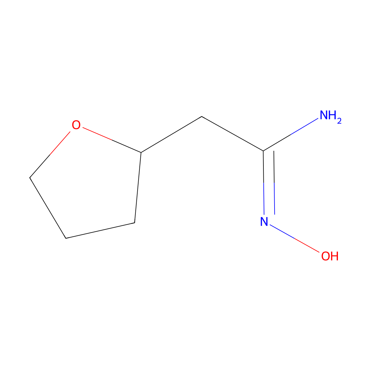 N'-Hydroxy-2-(oxolan-2-YL)ethanimidamide molecular structure, CAS 1016719-04-2