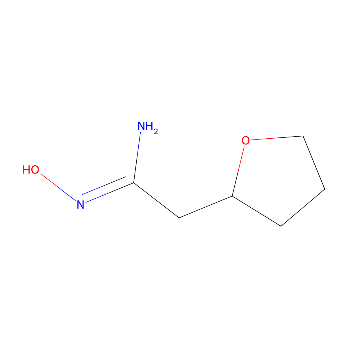 N'-Hydroxy-2-(oxolan-2-YL)ethanimidamide molecular structure, CAS 1016719-04-2