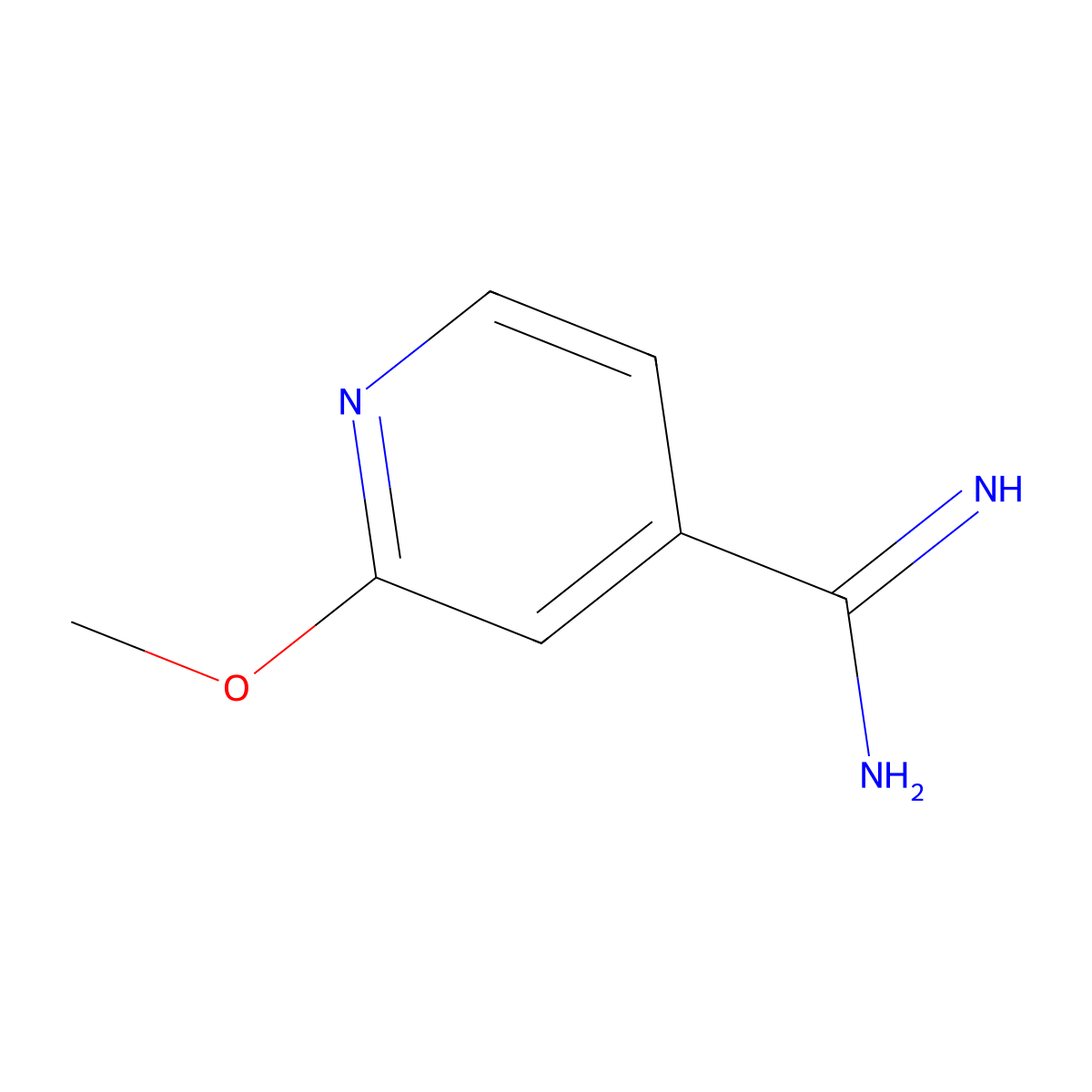 2-Methoxypyridine-4-carboxamidine molecular structure, CAS 1016720-13-0
